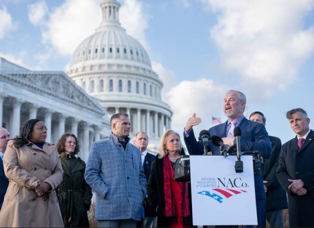Sonoma County Supervisor James Gore at the National Association of Counties, photo Denny Henry