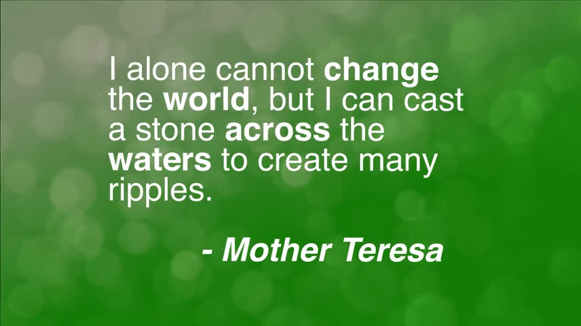 I alone cannot change